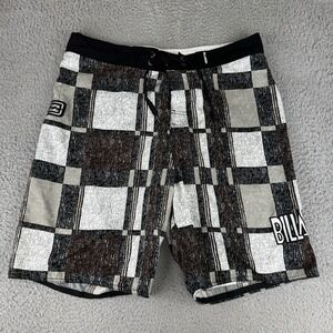 Billabong Men's Board Shorts Size 36 Checkered Logo Y2k